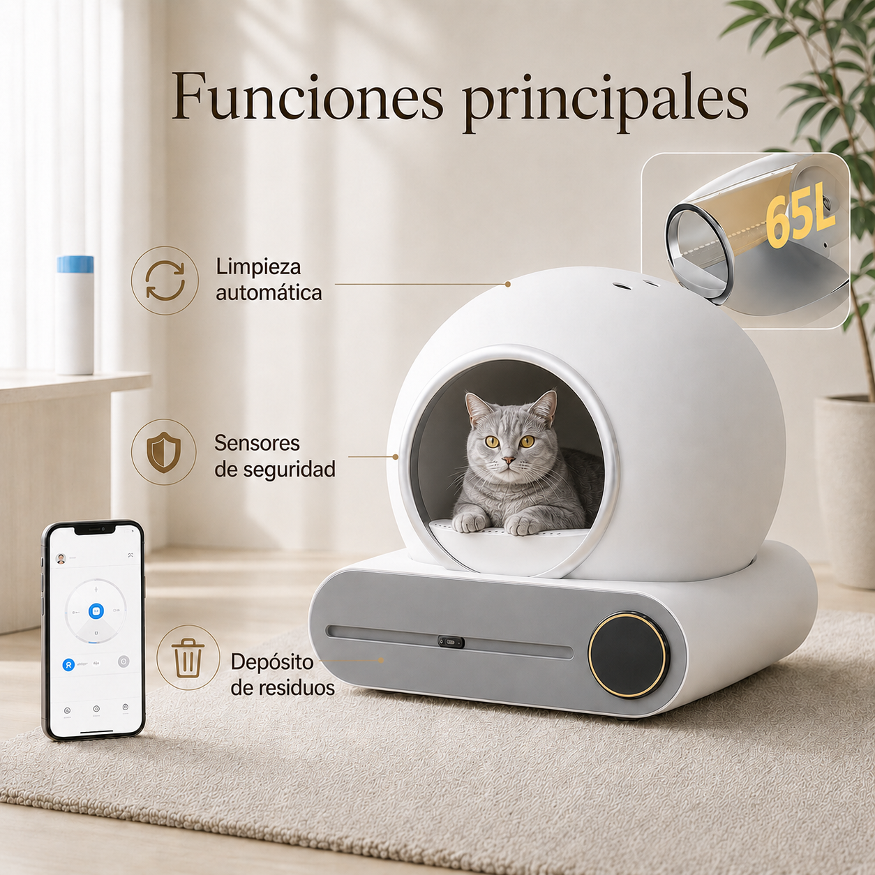 Funciones principales de Gato Limpio AutoBox